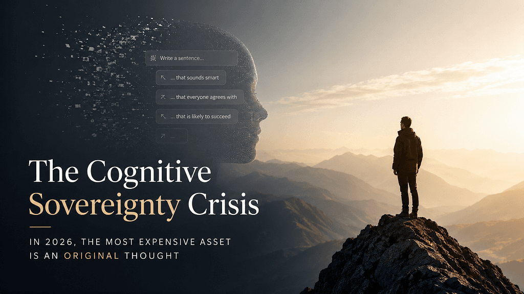 The Cognitive Sovereignty Crisis: In 2026, the Most Expensive Asset is an Original Thought