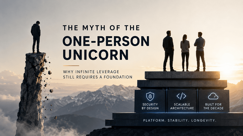 The Myth of the One-Person Unicorn: Why Infinite Leverage Still Requires a Foundation
