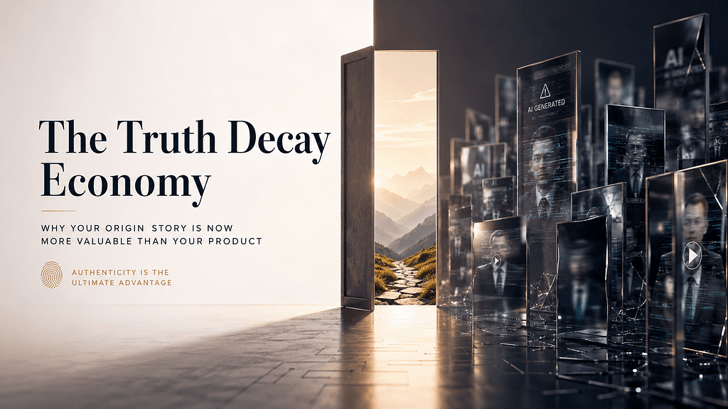 The “Truth Decay” Economy: Why Your Origin Story is Now More Valuable Than Your Product