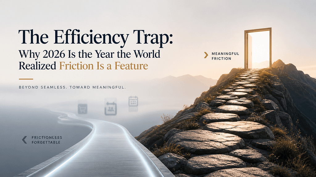 The Efficiency Trap: Why 2026 is the Year the World Realized Friction is a Feature