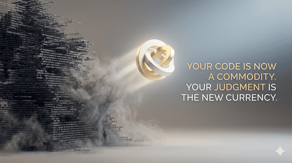 Your Code is Now a Commodity. Your Judgment is the New Currency.